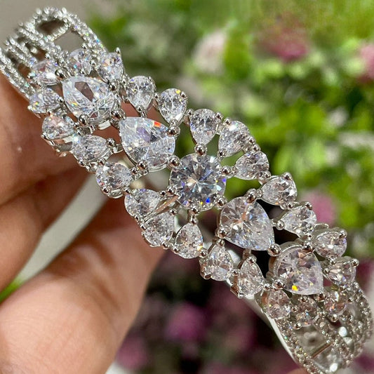 American diamond openable stone bracelet •ad bracelet •ad jewelry •american diamond bracelet • beautiful bracelet