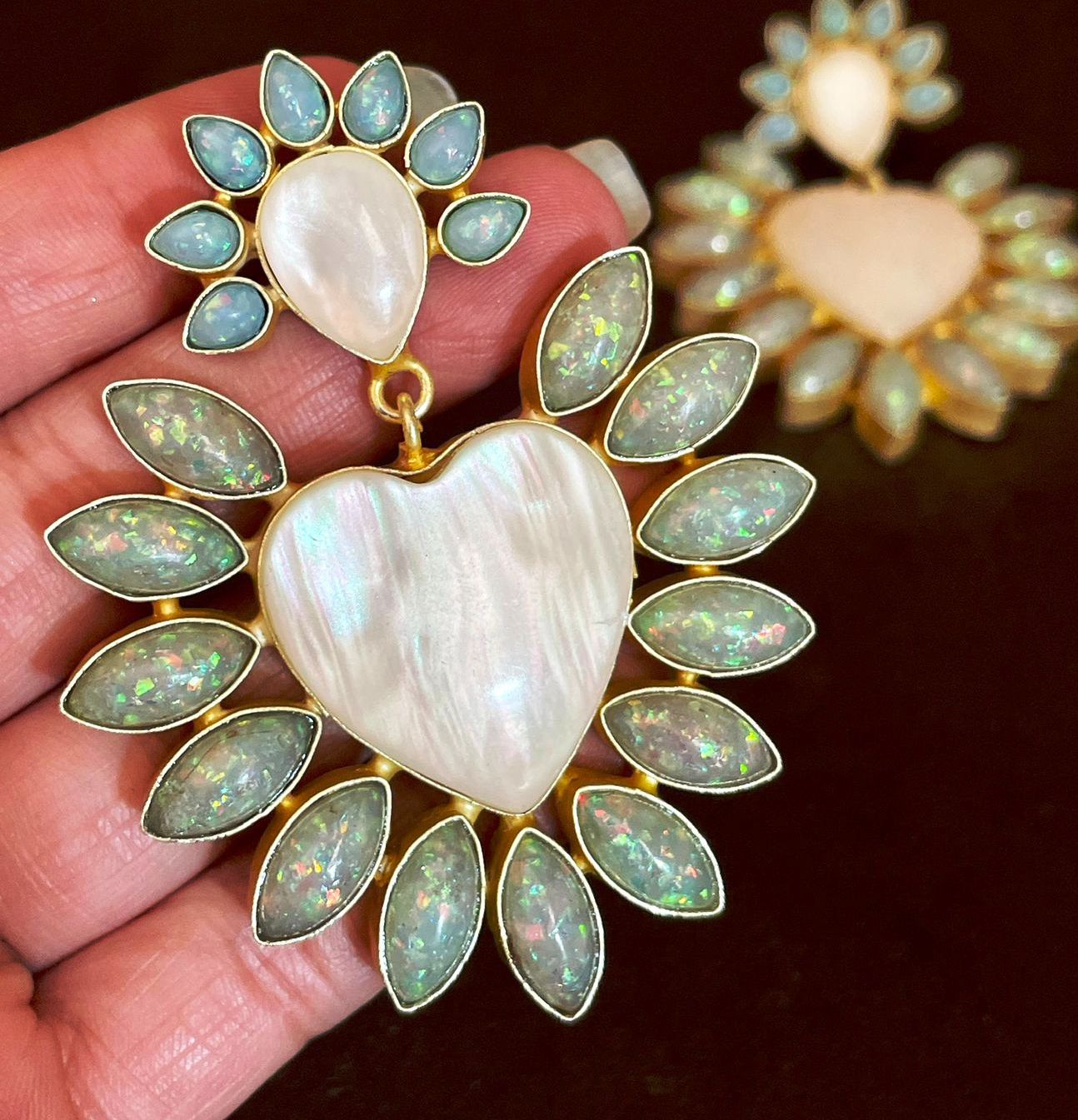 Real MOP stone Earrings jewelry , Real stone earrings jewelry