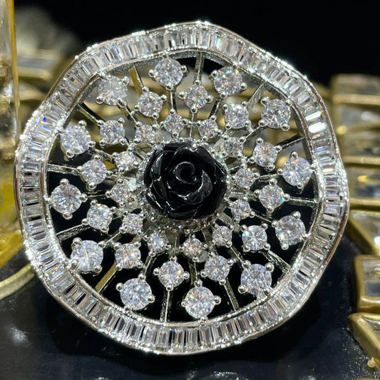 Sparkling Elegance: Handcrafted American Diamond Engagement Ring