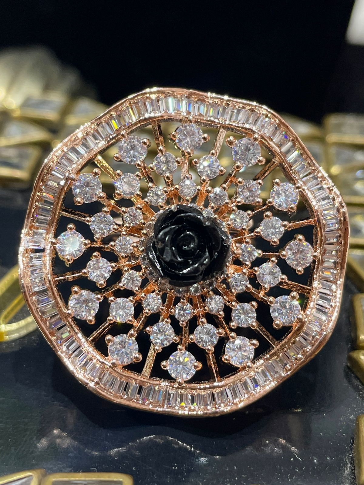 Sparkling Elegance: Handcrafted American Diamond Engagement Ring