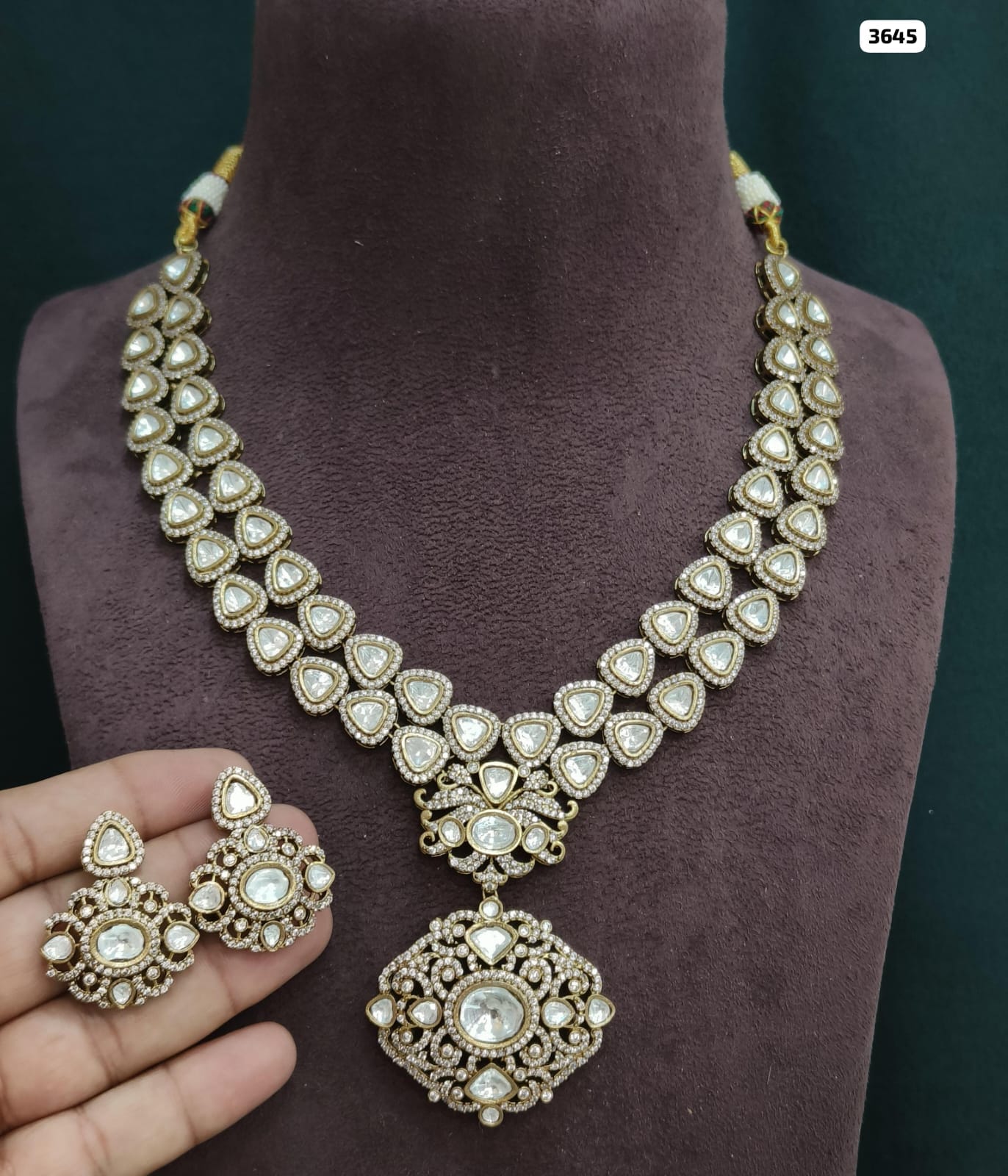 Regal Fusion Kundan & Victorian Double-Layer Choker Set