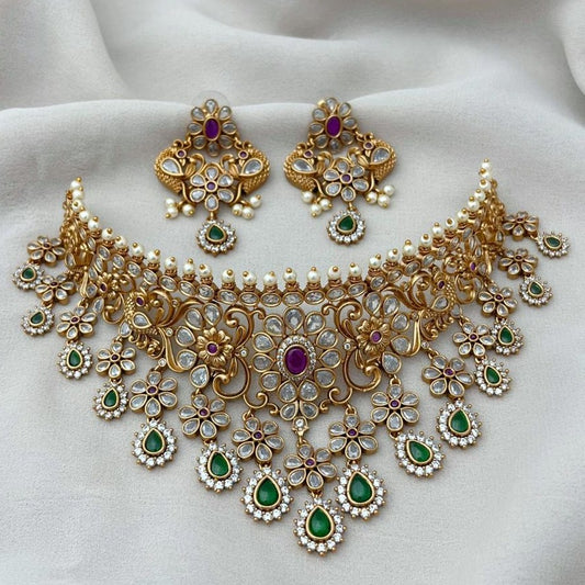 Kundan Choker Set: Elegance Redefined with Matching Earrings