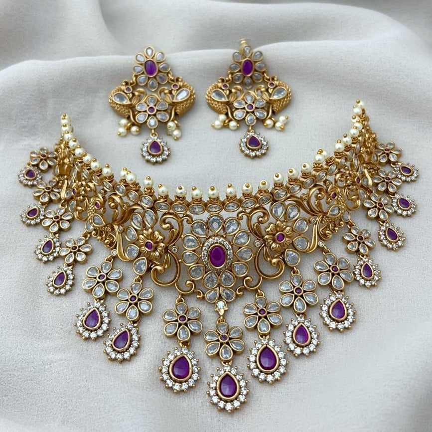 Kundan Choker Set: Elegance Redefined with Matching Earrings