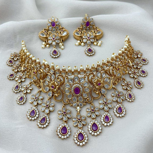 Kundan Choker Set: Elegance Redefined with Matching Earrings