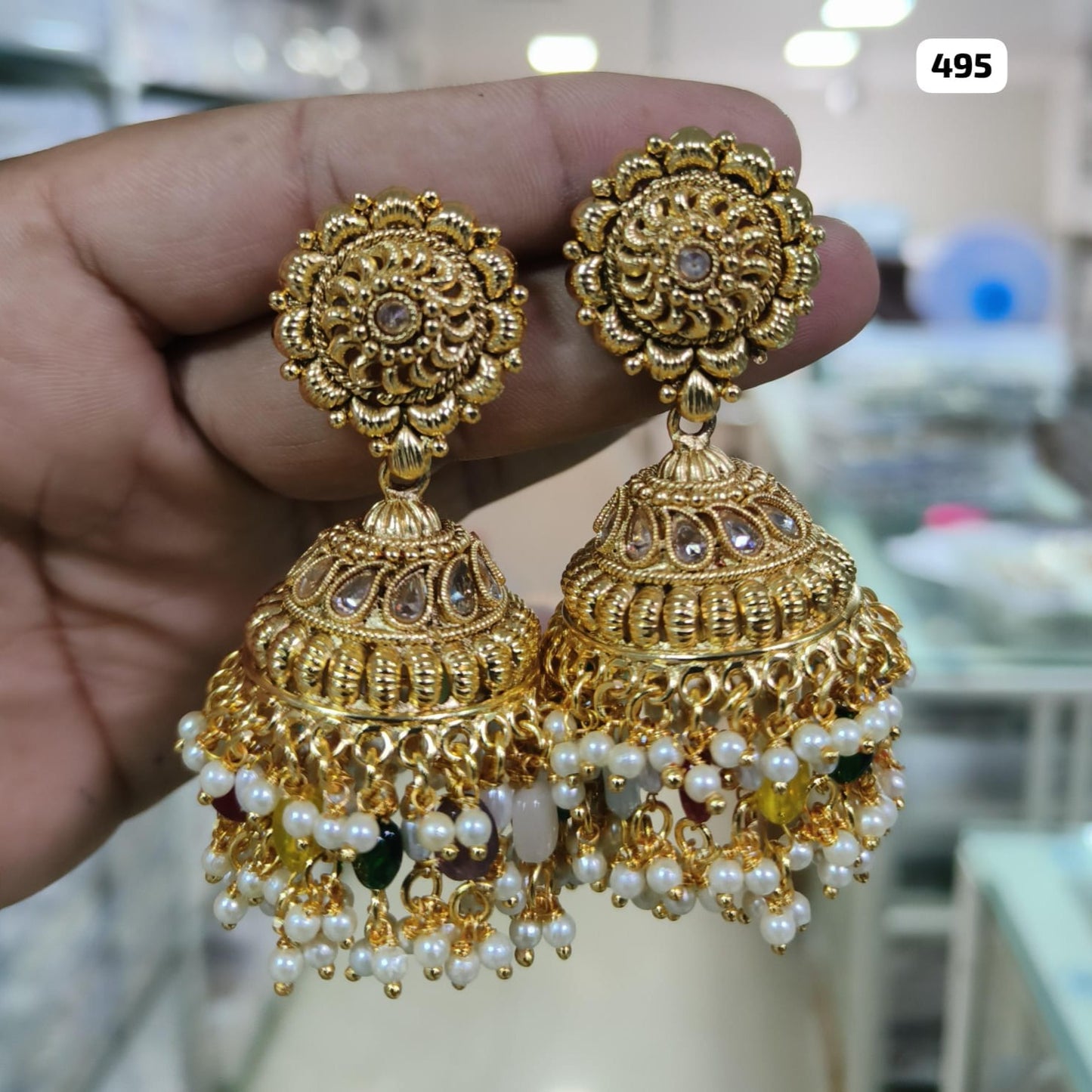 Radiant Elegance: Gold-Plated Jhumka Jewelry Collection