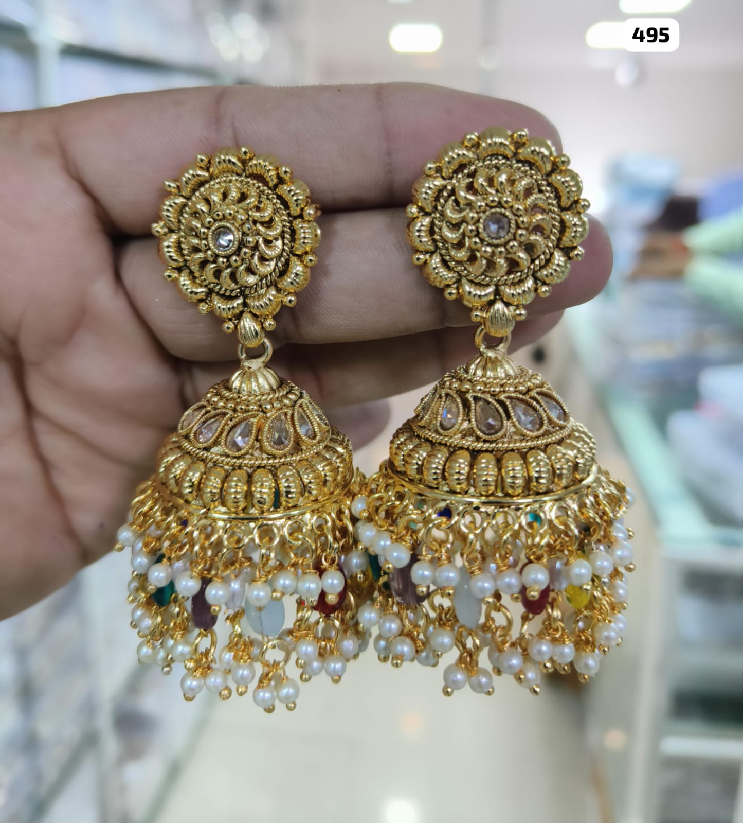 Radiant Elegance: Gold-Plated Jhumka Jewelry Collection