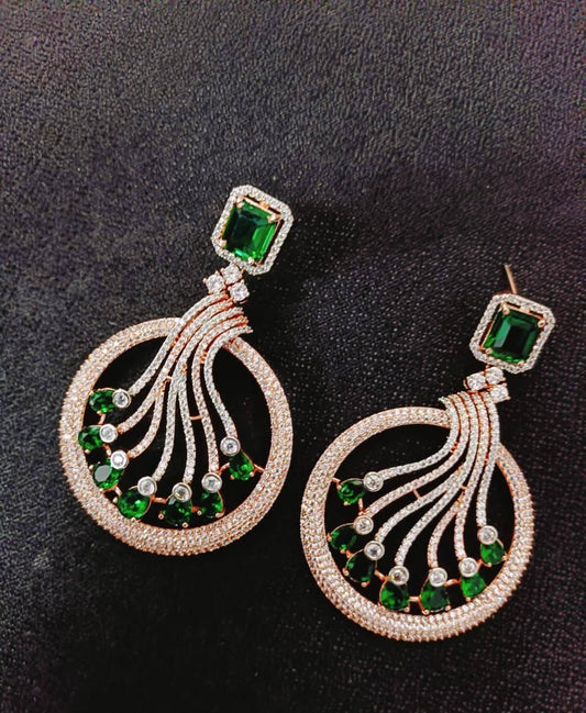 Exquisite Craftsmanship: Handmade American Diamond Earrings - Unparalleled Elegance in Handcrafted Jewelry