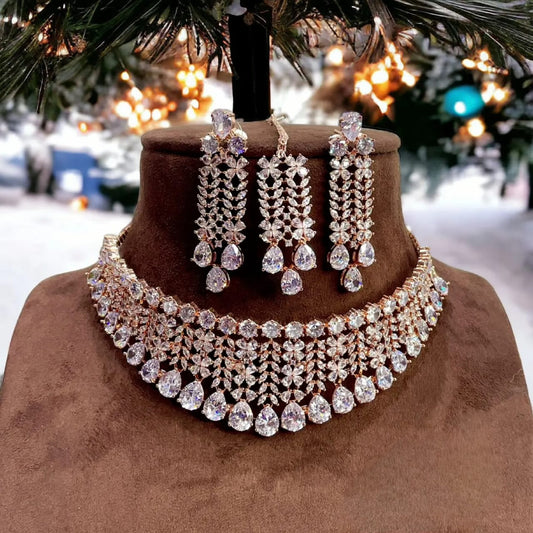 Sagunittujewel's High-Quality American Diamond Choker and Earrings jewellery , Indian jewellery , AD jewellery