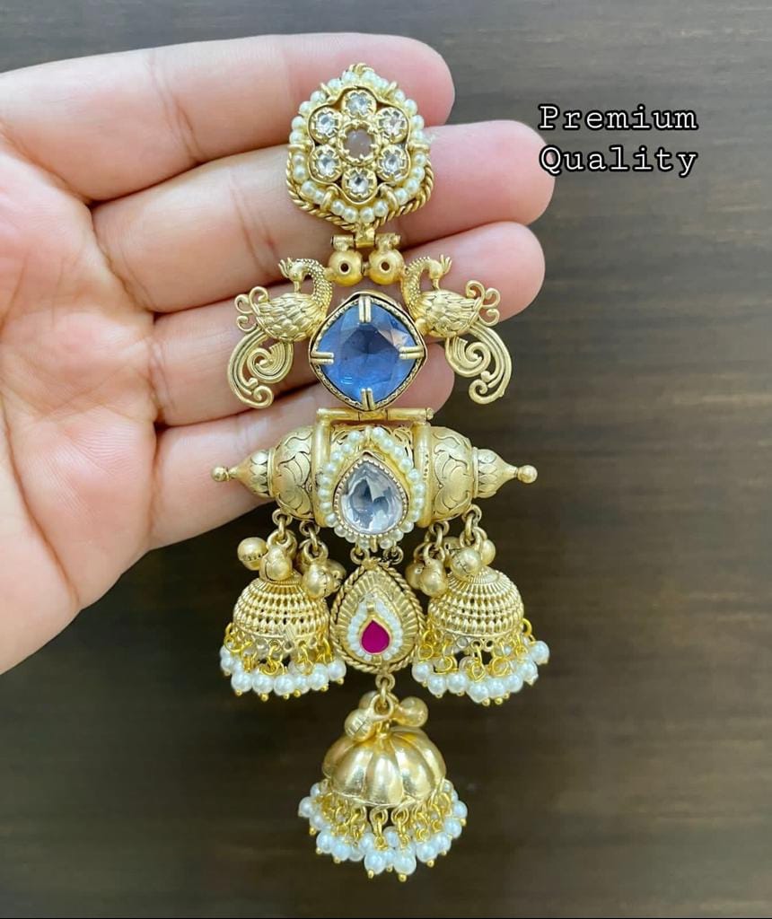 Premium Quality gold plated earrings jewellery , Gold plated Jhumka , big size earrings