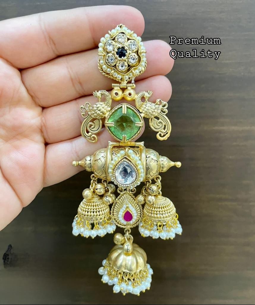 Premium Quality gold plated earrings jewellery , Gold plated Jhumka , big size earrings