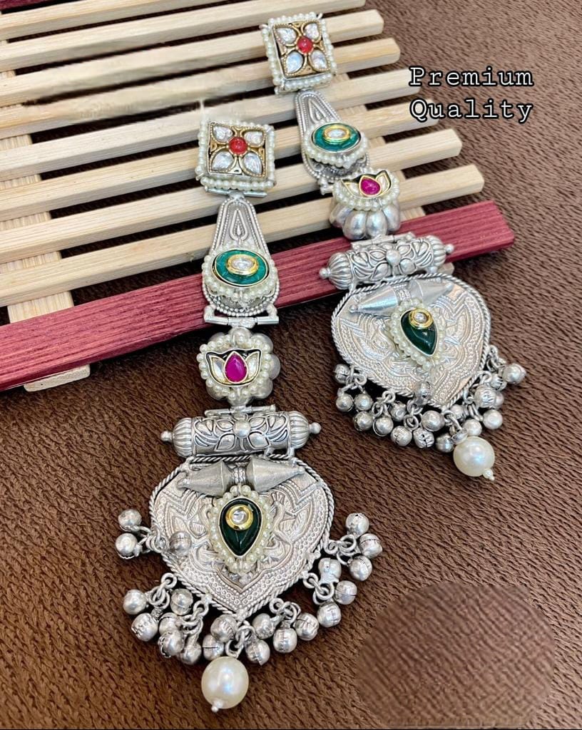 Premium Quality silver plated earrings jewellery , Gold plated Jhumka , big size earrings