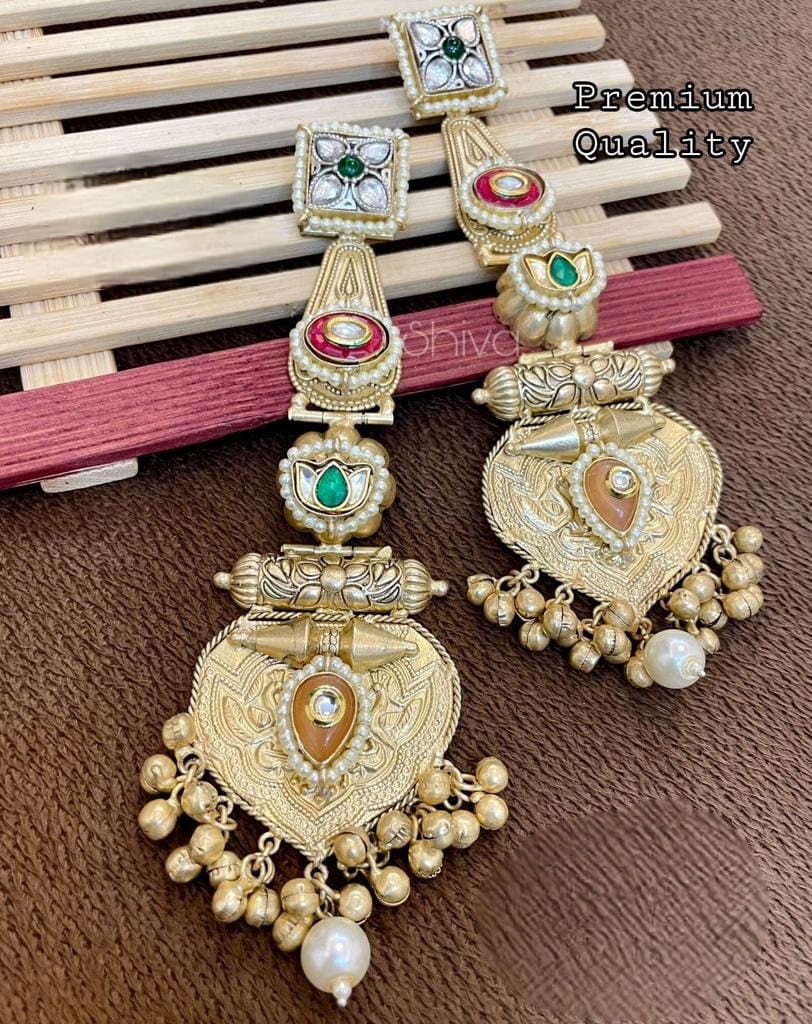 Premium Quality gold plated earrings jewellery , Gold plated Jhumka , big size earrings