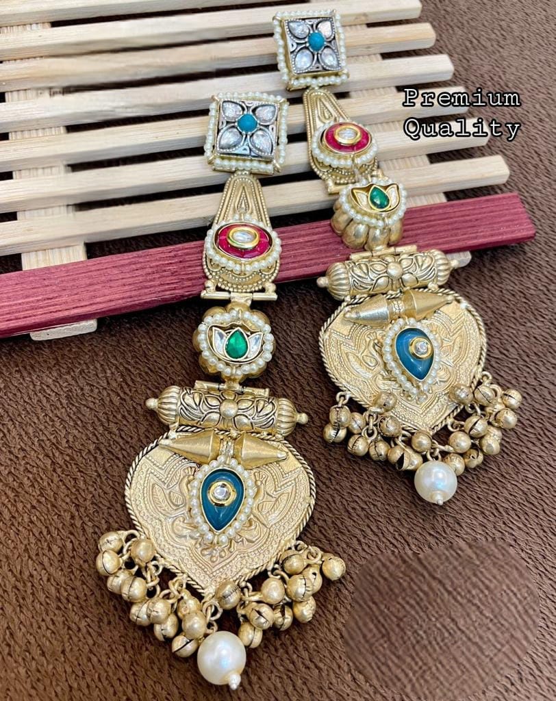 Premium Quality gold plated earrings jewellery , Gold plated Jhumka , big size earrings