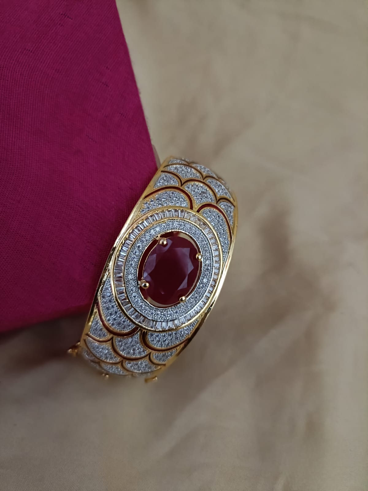 Golden Opulence: Adorned Brass Bracelet Jewelry