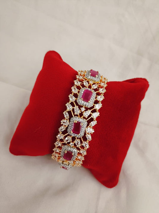 Dazzling Elegance: Premium Quality American Diamond Openable Bracelet