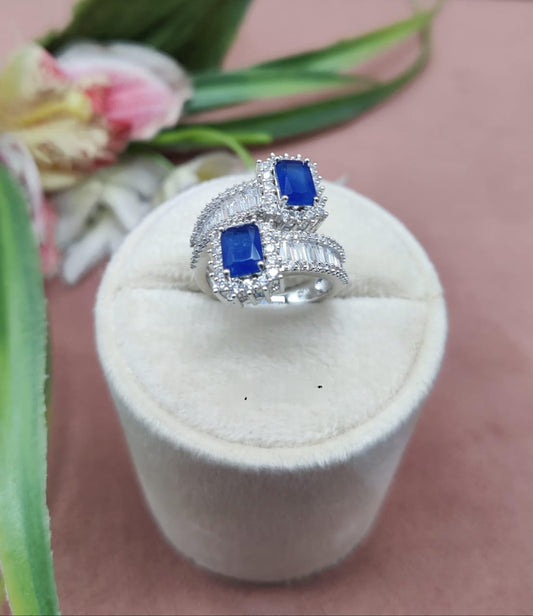 Radiant Brilliance , Adjustable AD Ring - A Sparkling Touch of Elegance ,Indian Jewellery , Adjustable Ring , Engagement Ring