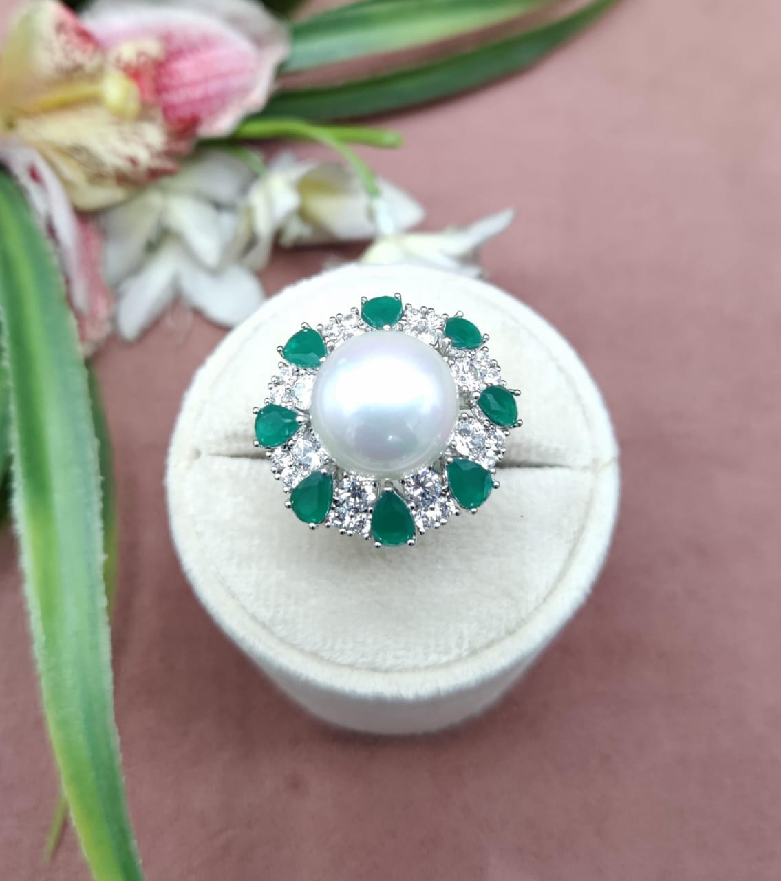 Radiant Splendor, A Pearl of Promise - Exquisite Engagement Ring, Engagement Ring , Wedding Ring
