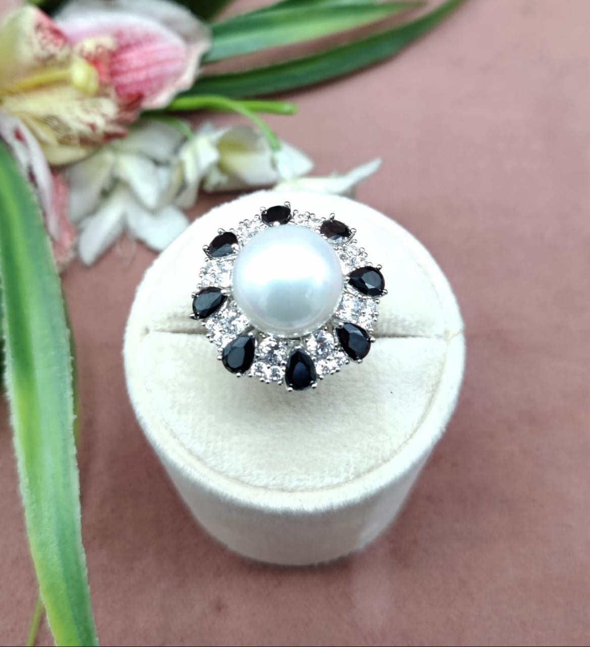 Radiant Splendor, A Pearl of Promise - Exquisite Engagement Ring, Engagement Ring , Wedding Ring