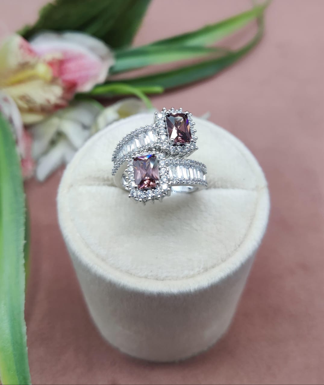 Radiant Brilliance , Adjustable AD Ring - A Sparkling Touch of Elegance ,Indian Jewellery , Adjustable Ring , Engagement Ring