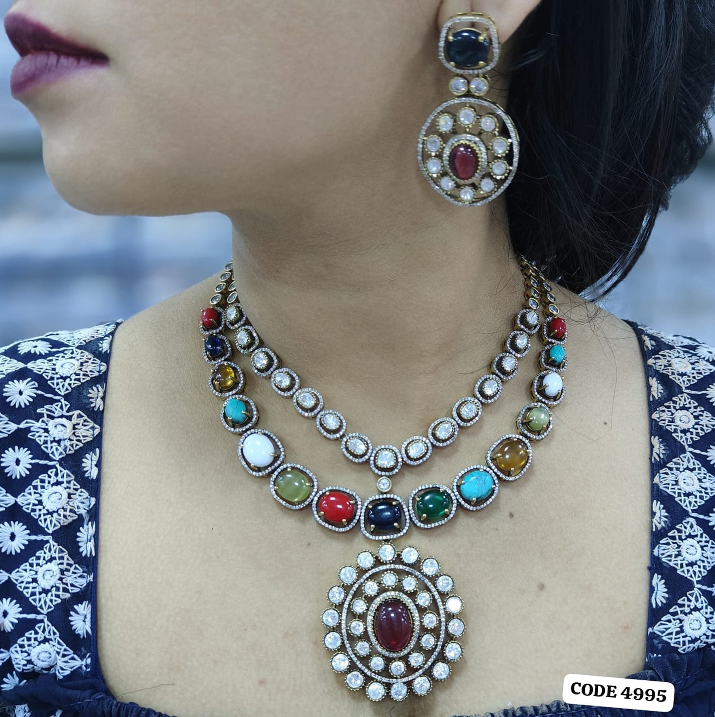 Premium Quality Moissanite Kundan Choker Set with Earrings ,Premium Jewelry , Moissanite Choker , Kundan Jewelry
