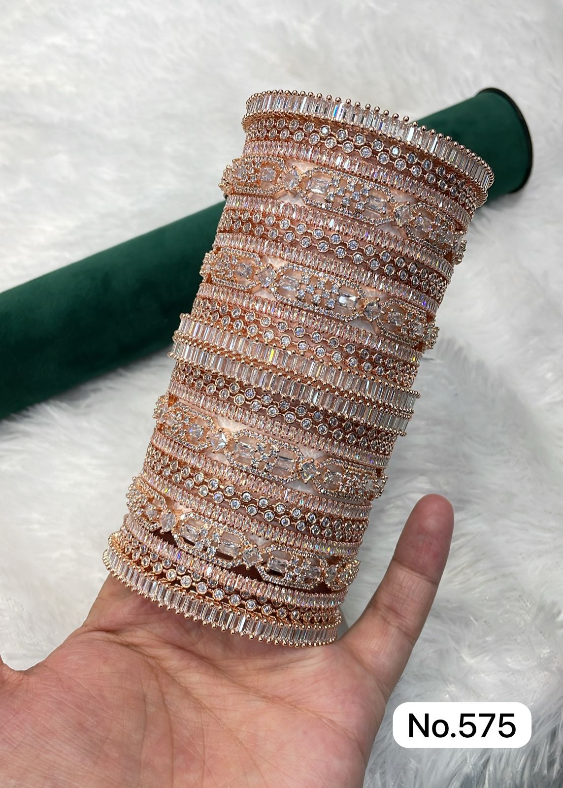 Premium Quality American Diamond Full Bridal Bangle Set, Bridal Bangle Set , Wedding Jewelry