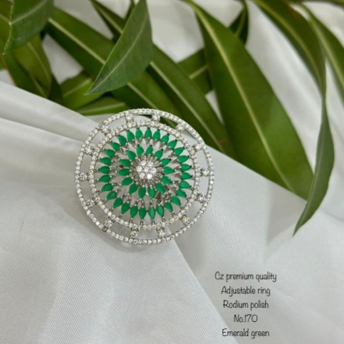 Infinite Elegance: American Diamond Adjustable Engagement and Wedding Ring Set