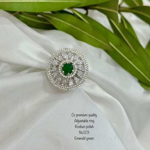 Infinite Elegance: American Diamond Adjustable Engagement and Wedding Ring Set
