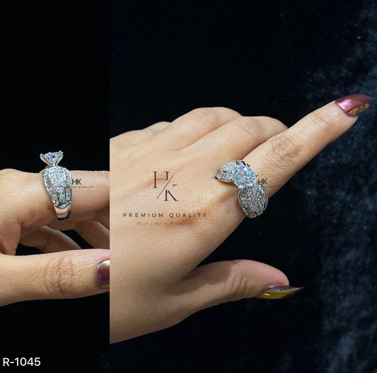 Adjustable American Diamond Ring: Bridal, Party & Daily Wear