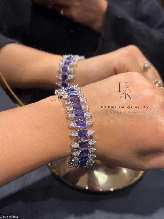 Champagne CZ Tennis Bracelet, Baguette Pear Cut Stones, Bridal Statement Jewelry