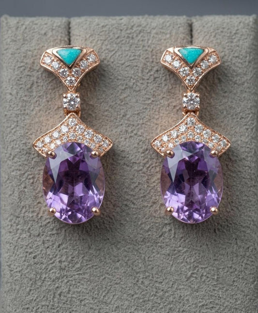Multicolor CZ Bridal Necklace Set | Statement Choker & Earrings (Indian Wedding)
