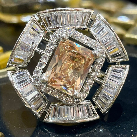 Adjustable American Diamond Engagement Ring, engagement ring