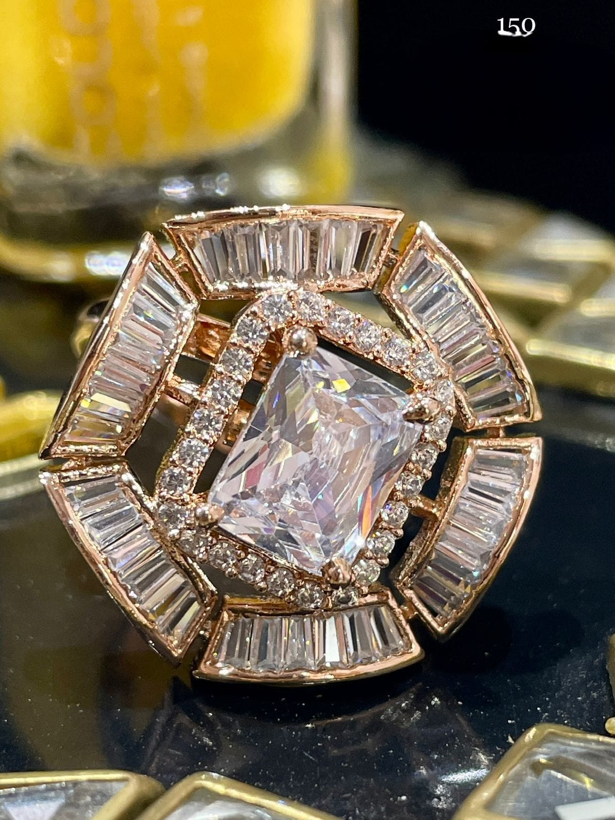 Adjustable American Diamond Engagement Ring, engagement ring