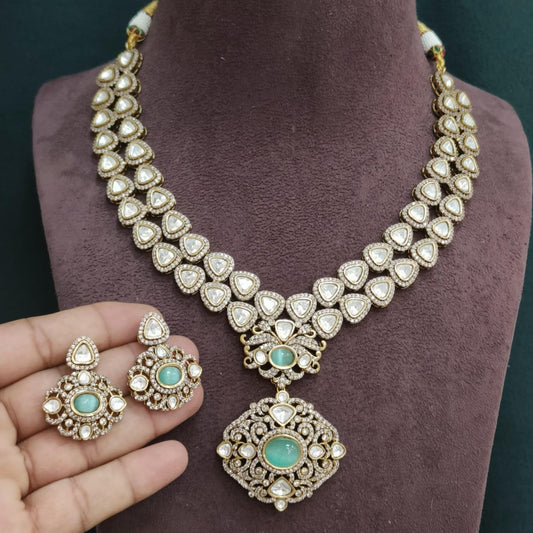 Regal Fusion Kundan & Victorian Double-Layer Choker Set