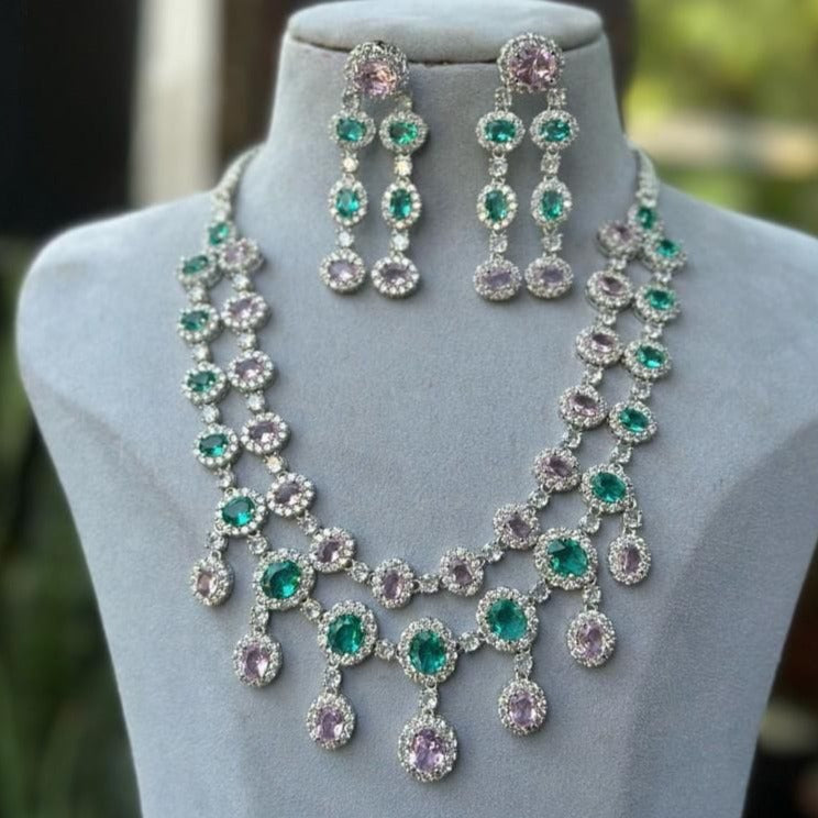 Sagunittujewel's Dazzling Layers: Double Layered and Long Necklace Set