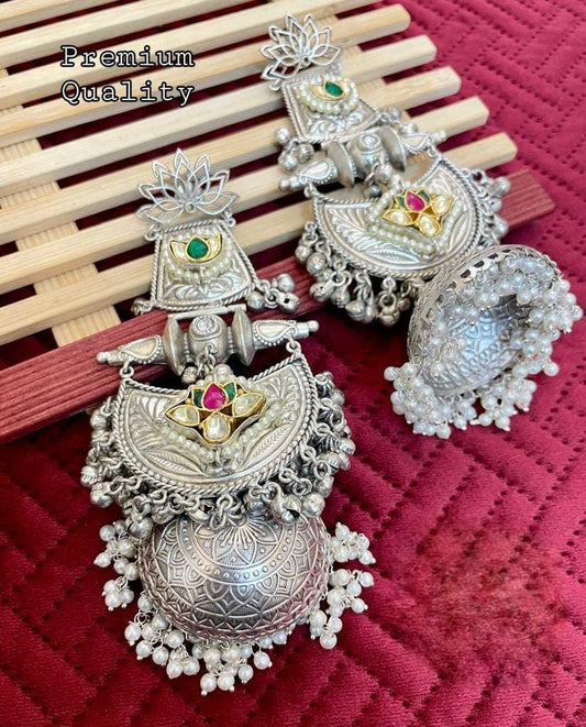 Premium Quality gold /silver plated earrings jewellery  , Gold plated Jhumka , big size earrings