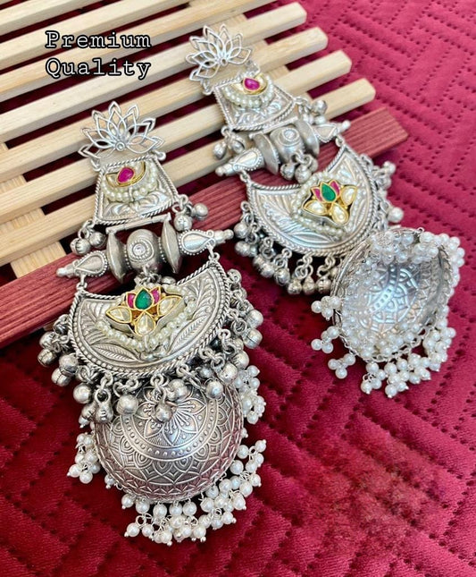 Premium Quality gold /silver plated earrings jewellery  , Gold plated Jhumka , big size earrings