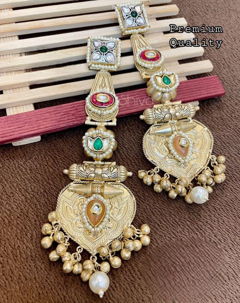 Premium Quality gold plated earrings jewellery  , Gold plated Jhumka , big size earrings
