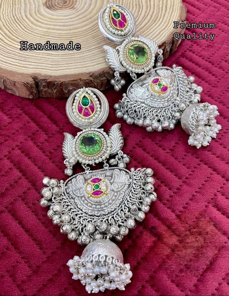 Premium Quality gold/ silver plated jhumka jewellery , Silver plated jhumka , Gold plated Jhumka