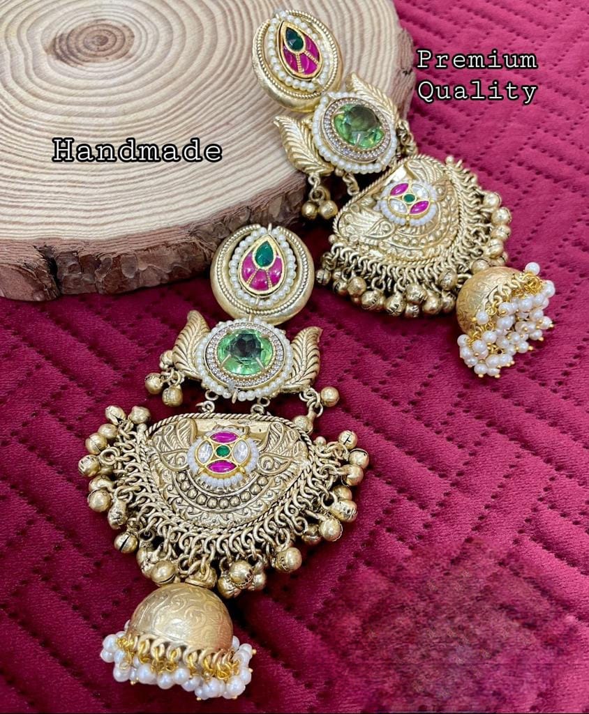 Premium Quality gold/ silver plated jhumka jewellery , Silver plated jhumka , Gold plated Jhumka