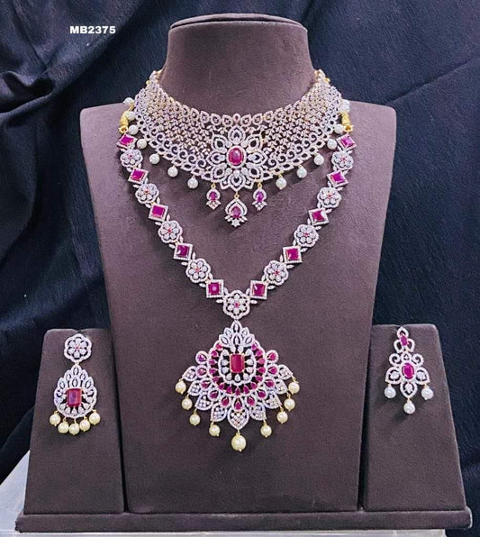 Exquisite American Diamond Bridal Choker Set: Elegance in Every Detail