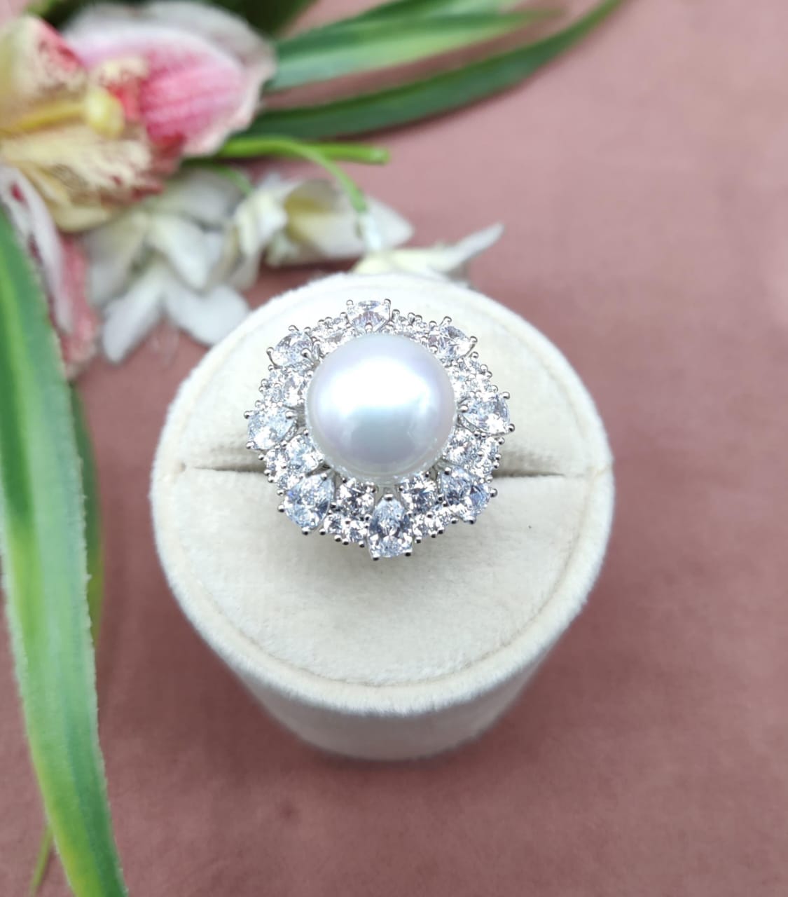 Radiant Splendor, A Pearl of Promise - Exquisite Engagement Ring, Engagement Ring , Wedding Ring