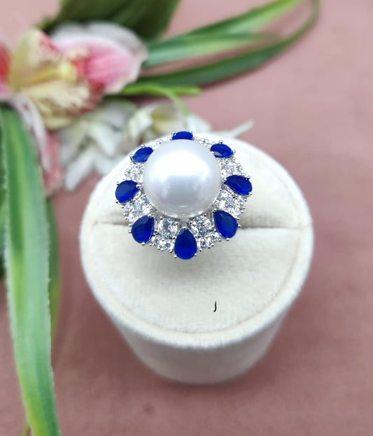 Radiant Splendor, A Pearl of Promise - Exquisite Engagement Ring, Engagement Ring , Wedding Ring