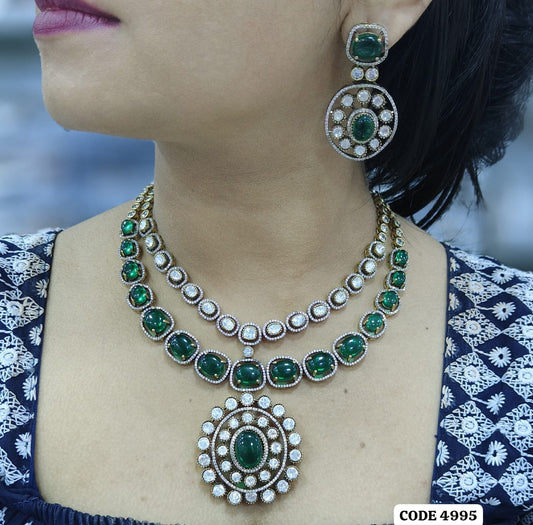 Premium Quality Moissanite Kundan Choker Set with Earrings ,Premium Jewelry , Moissanite Choker , Kundan Jewelry