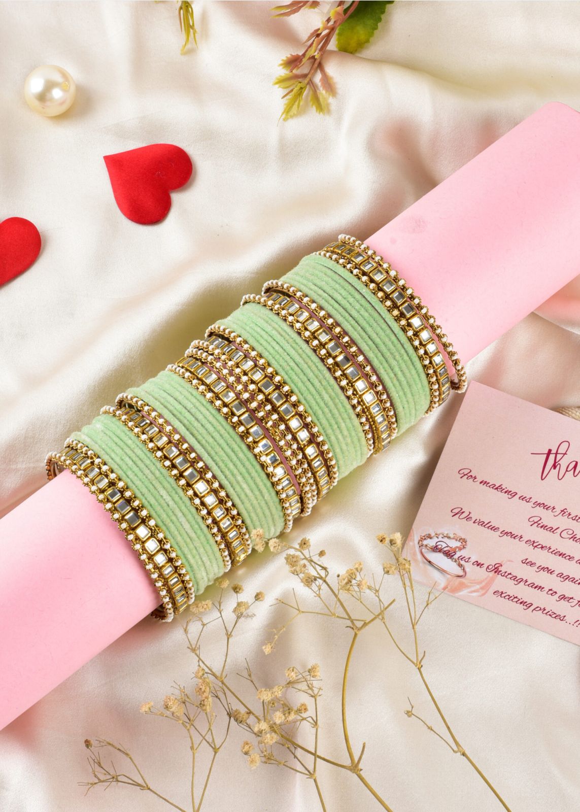 Beautiful Kundan Bangle Chooda Set for Both Hands - Perfect Bridal Jewelry