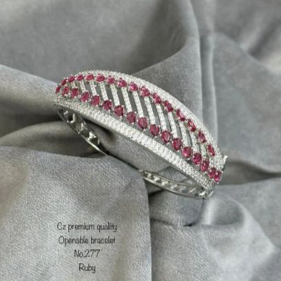 American diamond stone openable bracelet