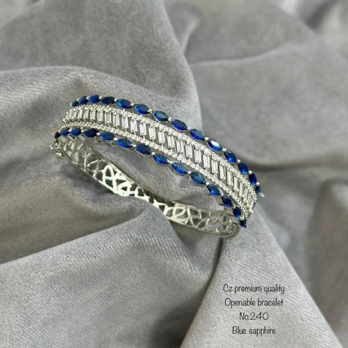 American diamond stone openable bracelet