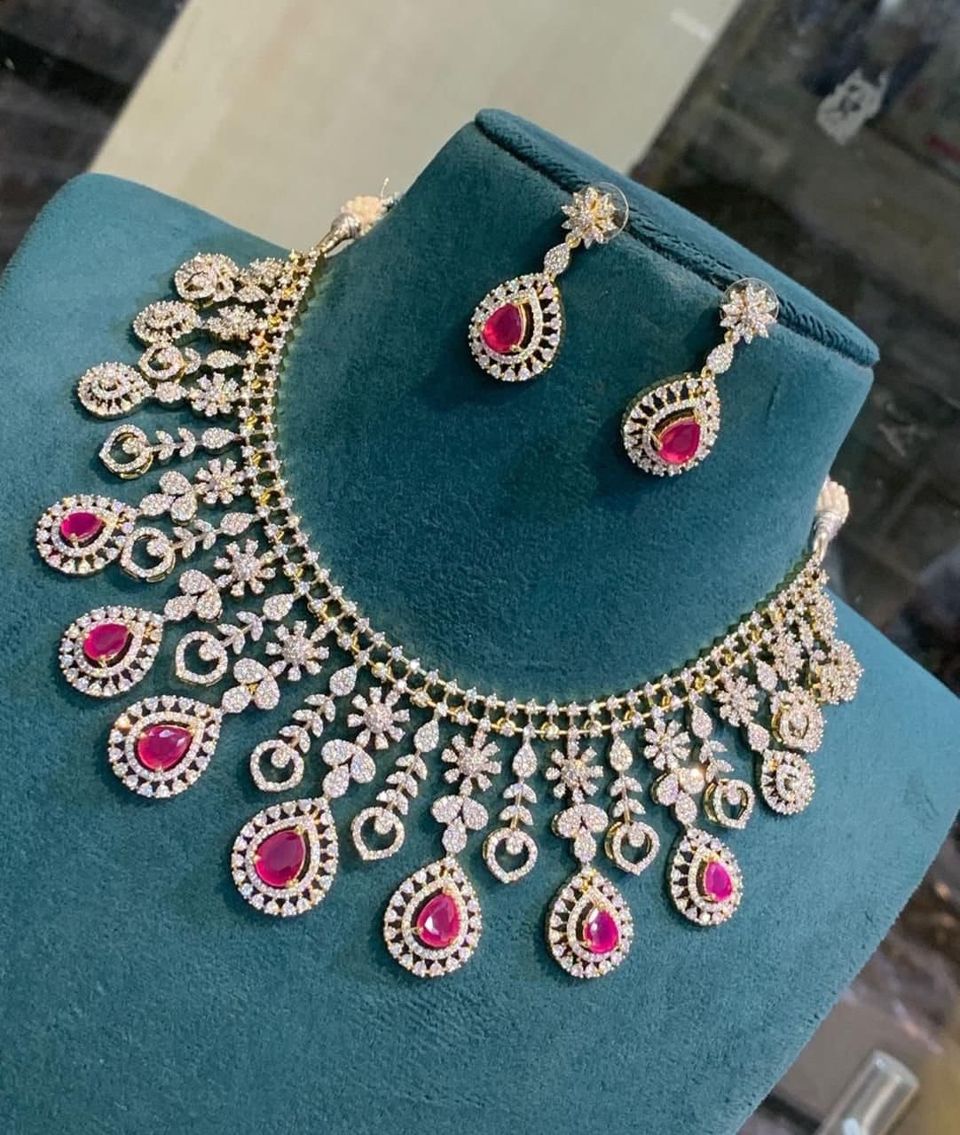 Elegant Replica Necklace and Earrings Set: Special Occasion Jewelry