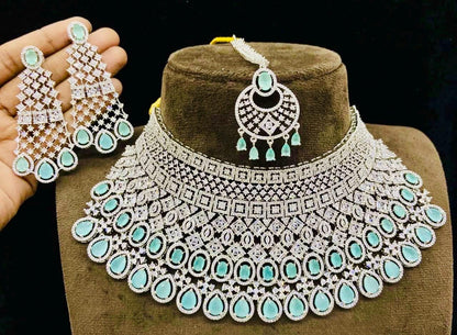 Bridal American Diamond Choker Set: Indian Wedding Jewelry
