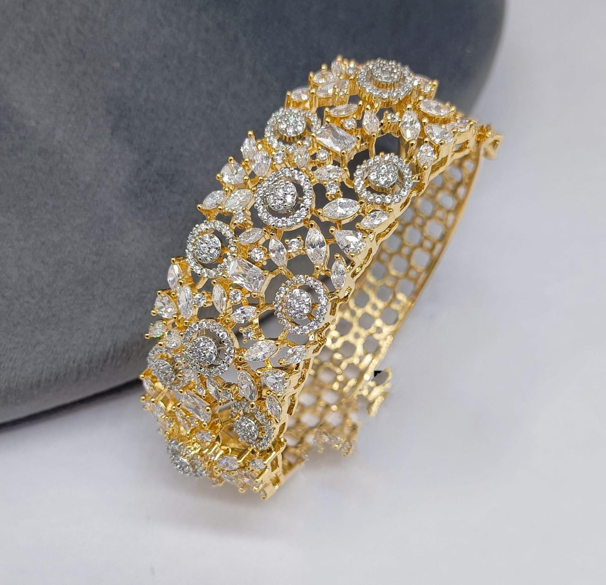 CZ American Diamond Bracelet | Bridal Bangle, Party Jewelry