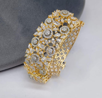 CZ American Diamond Bracelet | Bridal Bangle, Party Jewelry